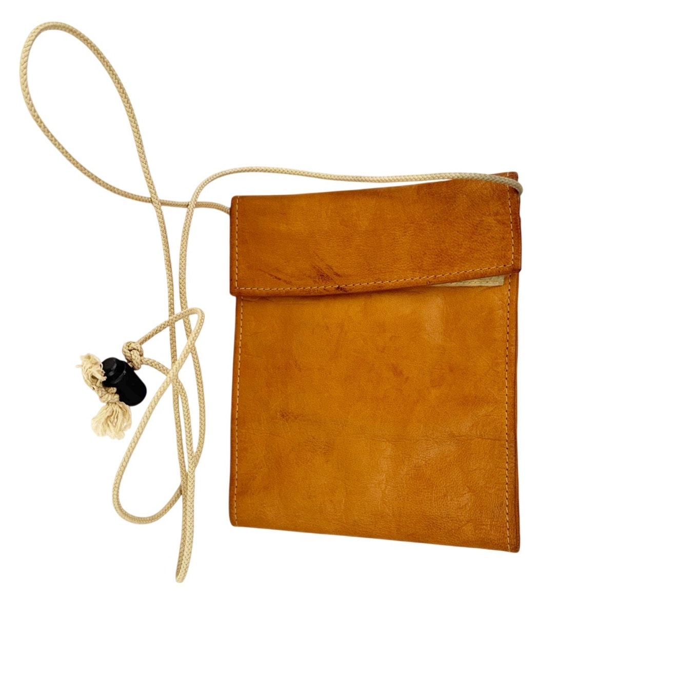 J. P. Ourse & Cie Crossbody Leather Hook & Loop Compact Lightweight Foldable Bag